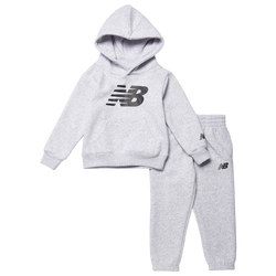 Boys' Toddler - New Balance Fleece Set  - Black/Grey Heather