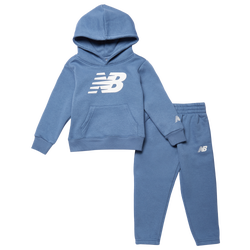 Boys' Toddler - New Balance Fleece Set  - Shoreline Blue/White