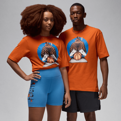 Men's - Jordan Art Short Sleeve T-Shirt  - Orange/Orange