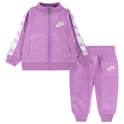 Girls' Preschool - Nike Full-Zip Set With Logo Taping  - Rush Fuchsia/White