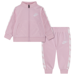 Girls' Preschool - Nike Full-Zip Set With Logo Taping  - Medium Soft Pink