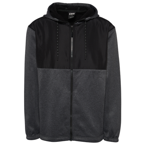 Csg Mens  Chaos Full Zip Hoodie In Black Marble/black