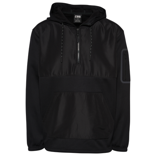 

CSG Mens CSG Chaos 1/2 Zip Hoodie - Mens Black/Black Size M