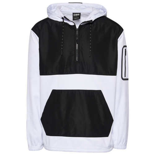 

CSG Mens CSG Chaos 1/2 Zip Hoodie - Mens White/Black Size M