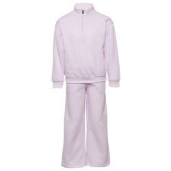 Girls' Toddler - New Balance 1/4 Zip Fleece Set  - Milk Violet
