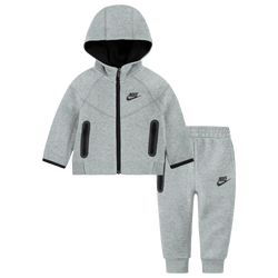 Boys' Preschool - Nike Tech Fleece Full-Zip Hoodie Set - Grey/Black