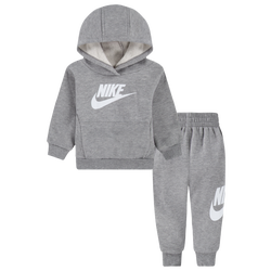 Girls' Preschool - Nike Club Fleece Set - White/Grey