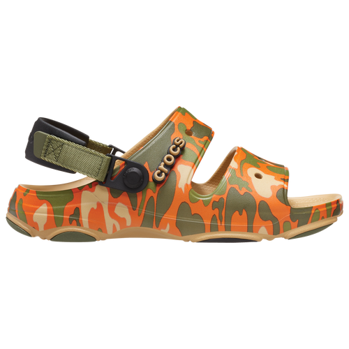 Crocs Mens  Classic Slides In Orange/green