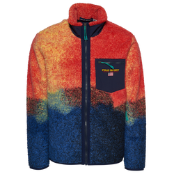 Men's - Polo Ralph Lauren High Pile Full Zip Jacket - Red/Red