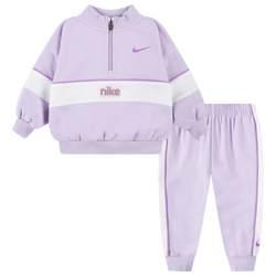 Girls' Preschool - Nike E1D1 1/4 Zip Pants Set  - Doll/Multi