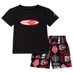 Boys' Preschool - Jordan Brooklyn AOP Short Set - Black/Multi