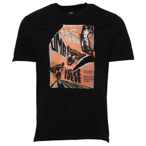 

PUMA Convo Text T-Shirt - Mens Puma Black/Orange Size M