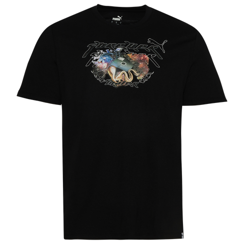 

PUMA Chrome Flop T-Shirt - Mens Black/Multi Size M