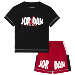 Boys' Toddler - Jordan Split Blocked Futura Shorts Set - Red/Multi