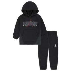 Boys' Toddler - Jordan Sideline Fleece Pullover Set  - Black/White
