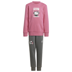 Filles, maternelle - adidas Ensemble avec haut à col ras du cou Hello Kitty - Rose/Blanc