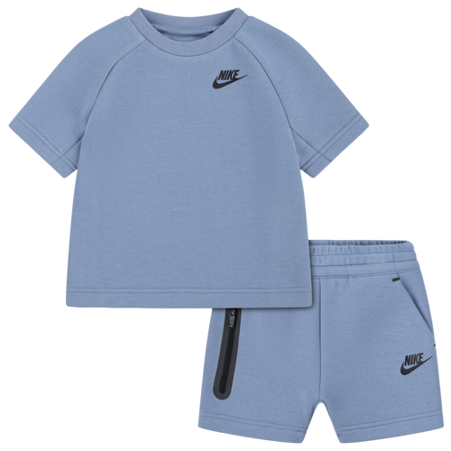 Boys Nike Tech Fleece T-Shirt Set - Boys' Toddler Blue/Black Size 3T