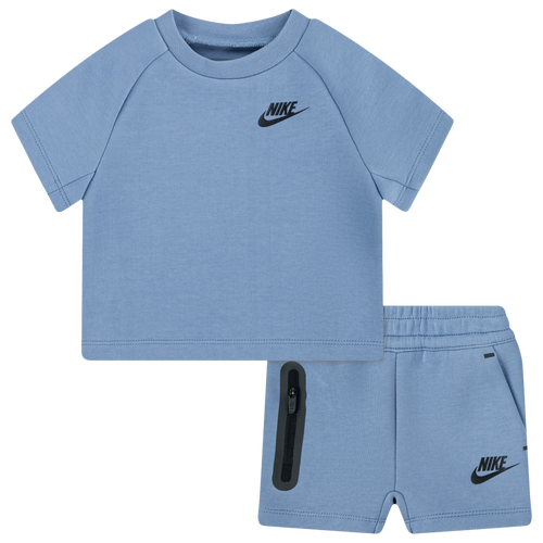 Nike Tech Fleece T-Shirt Set - Boys' Infant Blue/Black Size 24MO