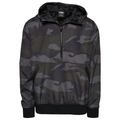 

CSG Mens CSG Collision 1/2 Zip Jacket - Mens Black/Camo Size L