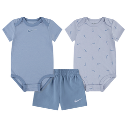 Boys' Infant - Nike Stripe Swooshfetti 3PC Set - Blue/Grey