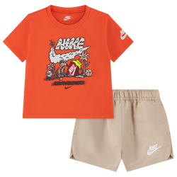 Boys' Infant - Nike Boxy Short Set - Orange/Grey