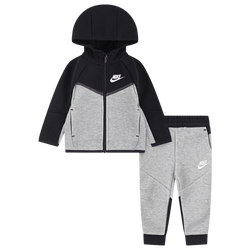 Boys' Preschool - Nike Tech Fleece Full-Zip Set  - Dark Grey Heather/Black