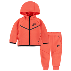 Girls' Preschool - Nike Tech Fleece Full-Zip Set - Magic Ember/Black