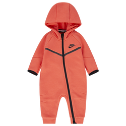 Girls' Infant - Nike Tech Fleece Coveralls - Black/Magic Ember