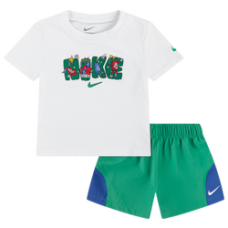 Boys' Infant - Nike Soccer Shorts Set - White/Green