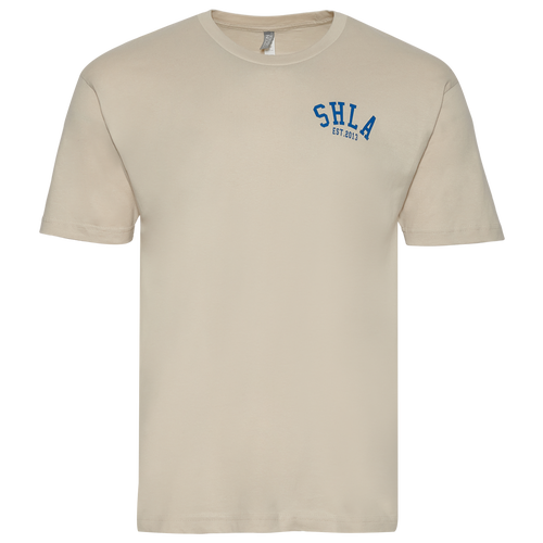 

SHLA Mens SHLA Lifestyle T-Shirt - Mens Beige/Blue Size XL