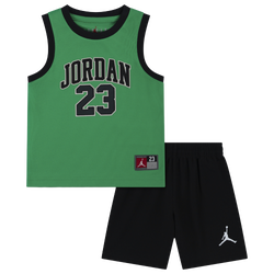 Boys' Preschool - Jordan 23 Jersey Set  - Black/Lucky Green
