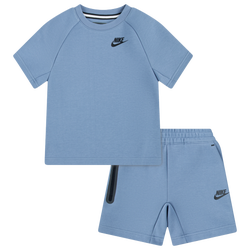 Boys' Preschool - Nike Tech Fleece T-Shirt Set - Black/Blue