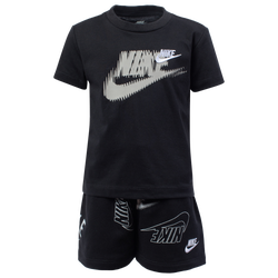 Boys' Preschool - Nike Club Brand Energy Short Set  - White/Black