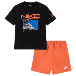 Boys' Preschool - Nike Goat Short Set - Black/Orange