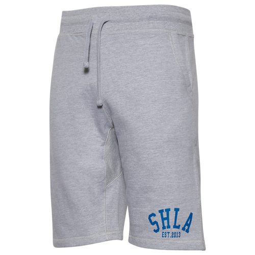 

SHLA Mens SHLA Lifestyle Shorts - Mens Heather Grey/Blue Size XL