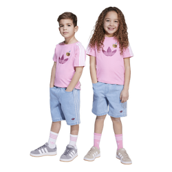Boys' Preschool - adidas Minecraft GFX T-Shirt and Denim Shorts Set  - White/Blue
