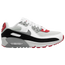 Nike Air Max 90 - Girls' Grade School White/Gray/Red