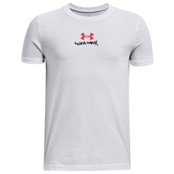 Girls' Grade School - Under Armour Scribble Branded Short Sleeve T-Shirt - White