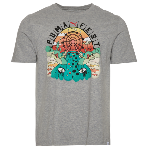 

PUMA Mens PUMA Sunset Festival T-Shirt - Mens Blue/Medium Grey Heather/Black Size S