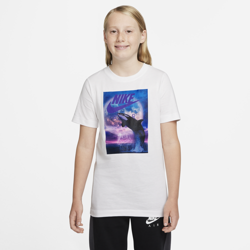 

Boys Nike Nike Air NSW Photo T-Shirt - Boys' Grade School White/Black Size L