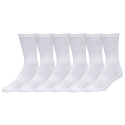 Men's - CSG 6 Pack Crew Socks  - White/White