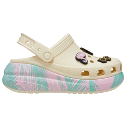 Women's - Crocs Crush Clogs  - White/Green/Purple