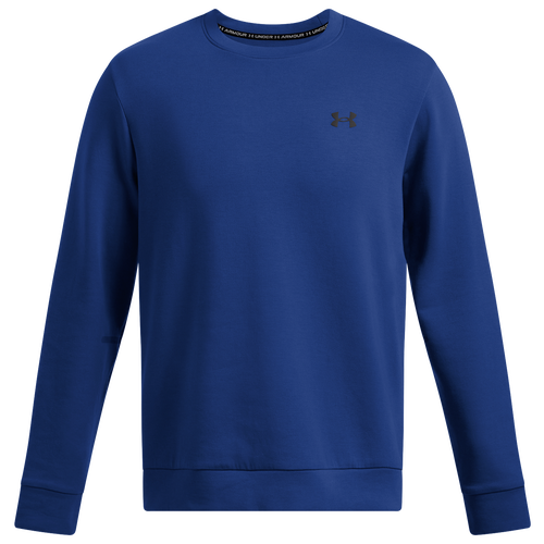 Under Armour Mens Unstoppable Fleece Crew Black Tech Blue Size S