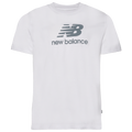 New Balance Essential Stacked Logo T-Shirt - New Balance White/Grey
