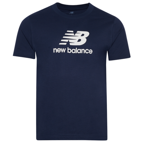 NEW BALANCE MENS NEW BALANCE ESSENTIAL STACKED LOGO T-SHIRT 