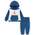 Jordan Air HBR Hoodie Set  - Boys' Preschool Blue/Red