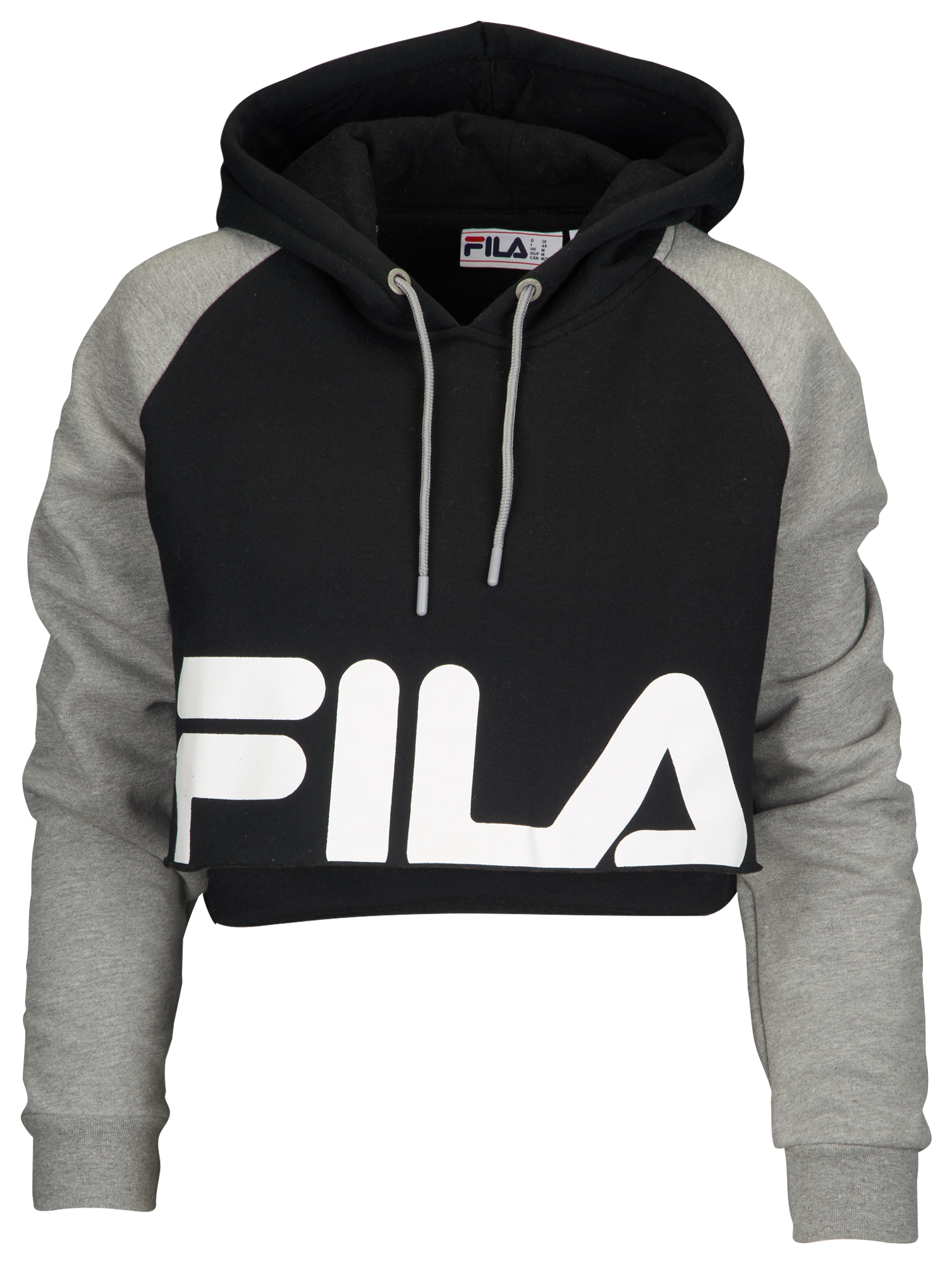 fila luciana navy & red crop hoodie