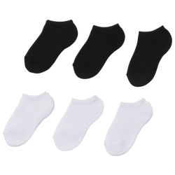 Boys' Preschool - SofSole Comfort No-Show 6-Pack - White/Black