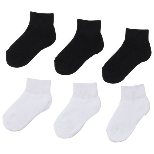 

SofSole Boys SofSole Comfort Quarter 6-Pack - Boys' Preschool White/Black Size XS