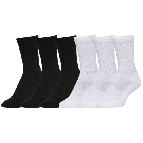 

SofSole Boys SofSole Comfort Crew 6pk - Boys' Grade School White/Black Size S